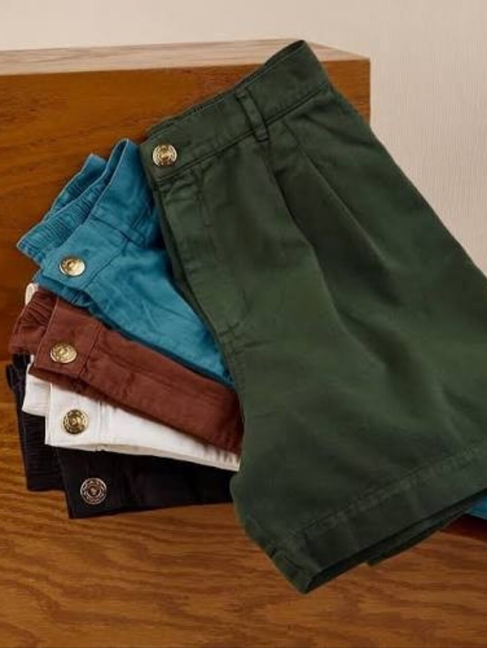 Big Bud Press Trouser Pleated Shorts Army Green